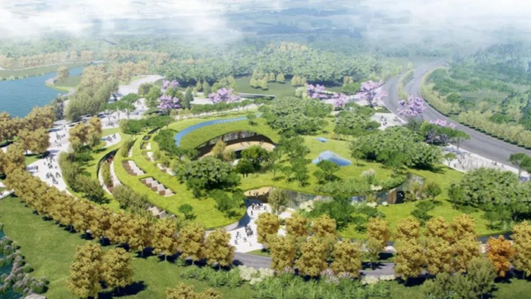 看建雄安丨給主體建筑加熱，讓施工氛圍升溫！雄安郊野公園冬季施工穩步推進