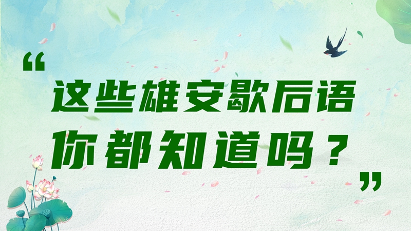 雄安文化丨快來猜！這些雄安歇后語你都知道嗎？