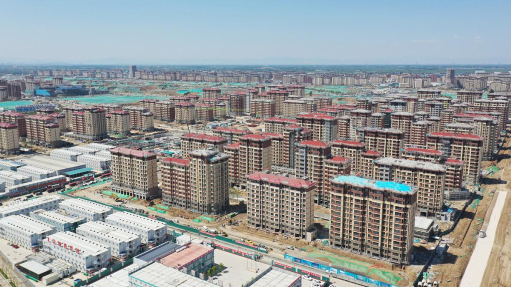 圖說雄安丨雄安新區容西片區住宅樓外墻施工基本完成