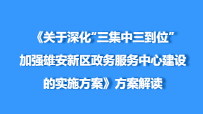 雄安新區深化“三集中三到位”，提升政務服務效能