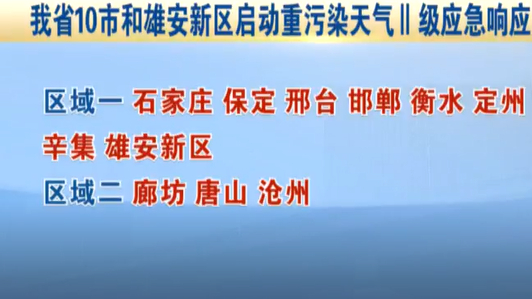 【視頻】河北10市和雄安新區啟動重污染天氣II級應急響應